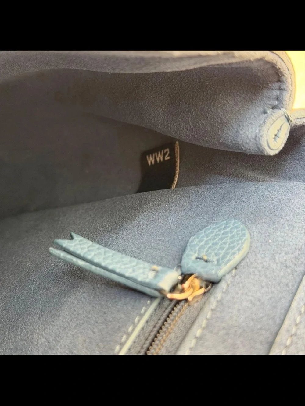 Mulberry Blue Leather Chain-Handle Shoulder Bag